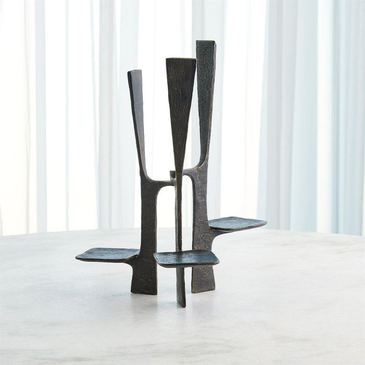 Candle Holders Triune Candleholder-Bronze