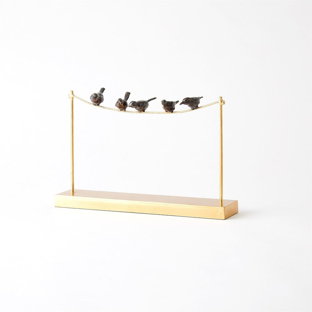 Decorative Objects Birds on a Wire-Gold Leaf