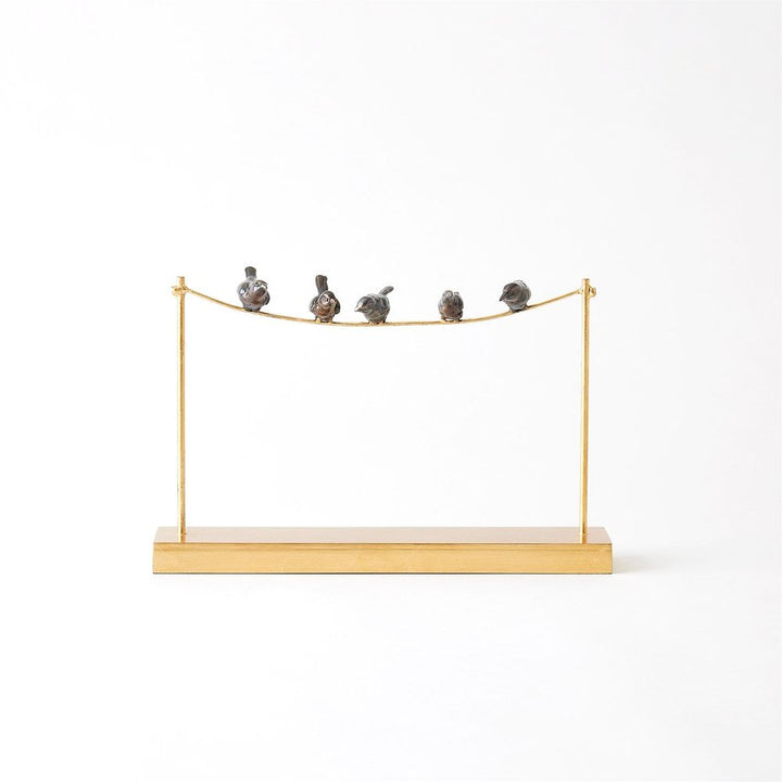 Decorative Objects Birds on a Wire-Gold Leaf