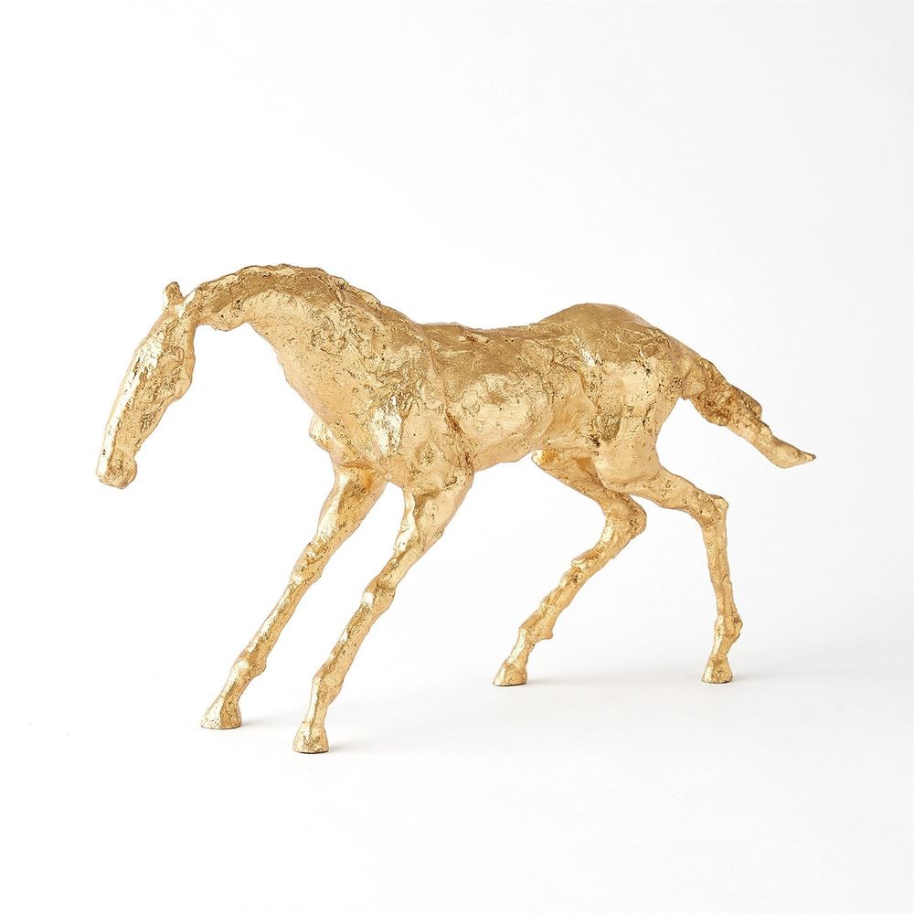 Decorative Objects Cast Stallion-Gold Leaf