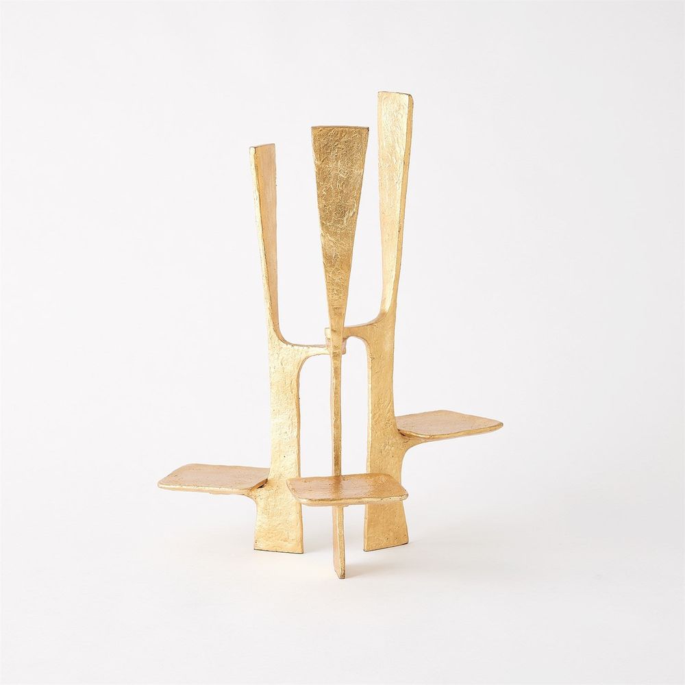 Candle Holders Triune Candleholder - Gold Leaf