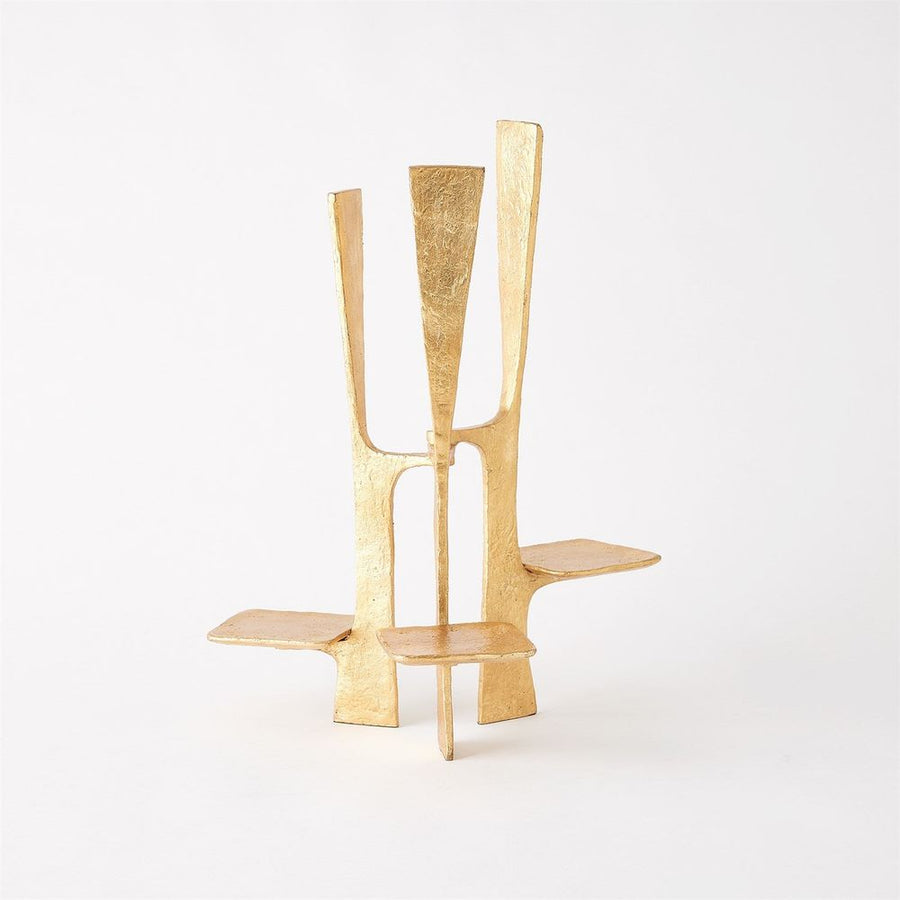Candle Holders Triune Candleholder - Gold Leaf