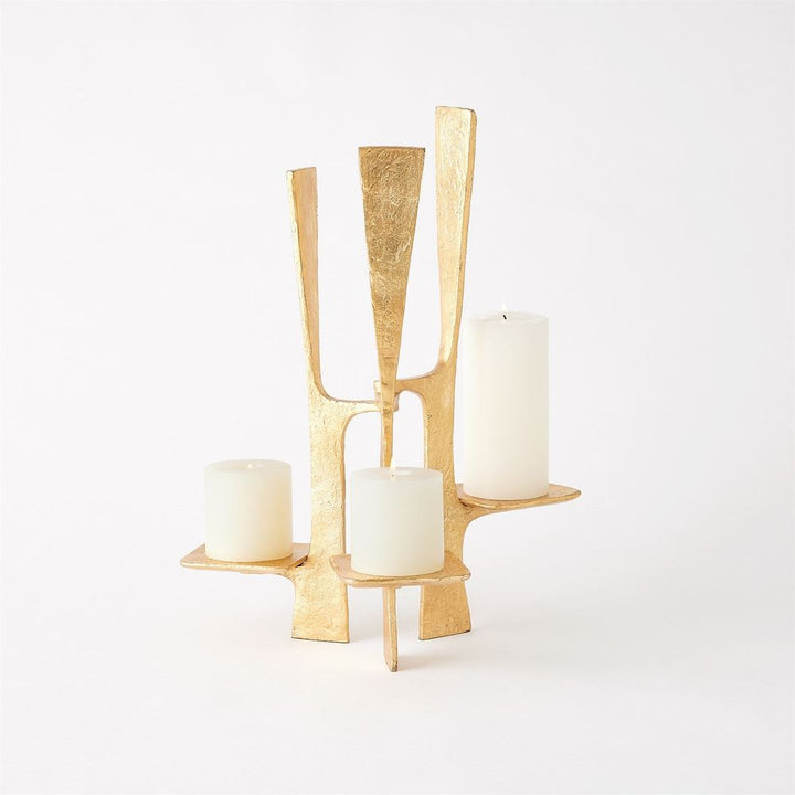 Triune Candleholder - Gold Leaf