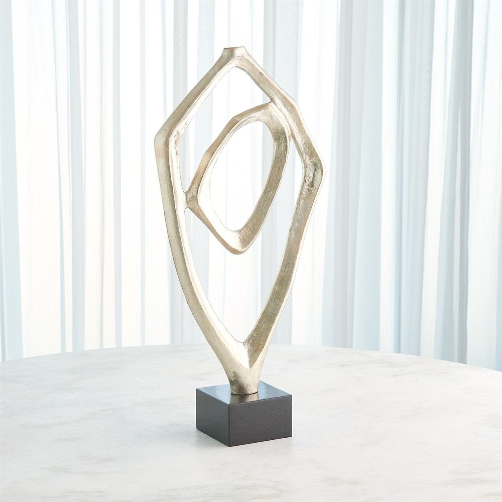 Decorative Objects Interplay Sculpture-Silver Leaf