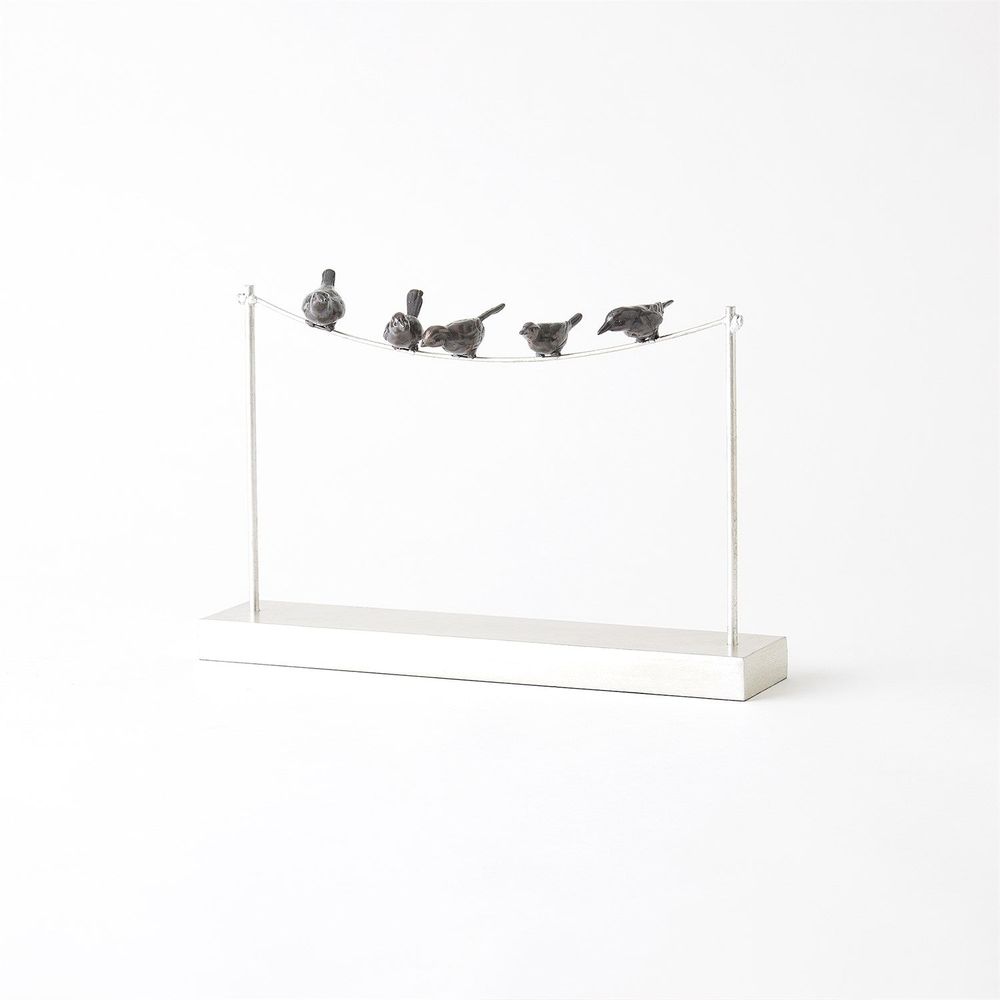Decorative Objects Birds on a Wire-Silver Leaf