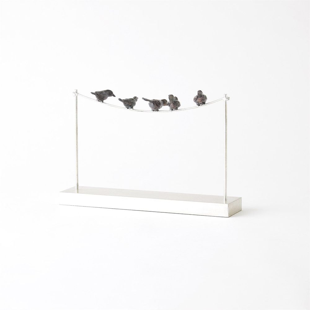Decorative Objects Birds on a Wire-Silver Leaf