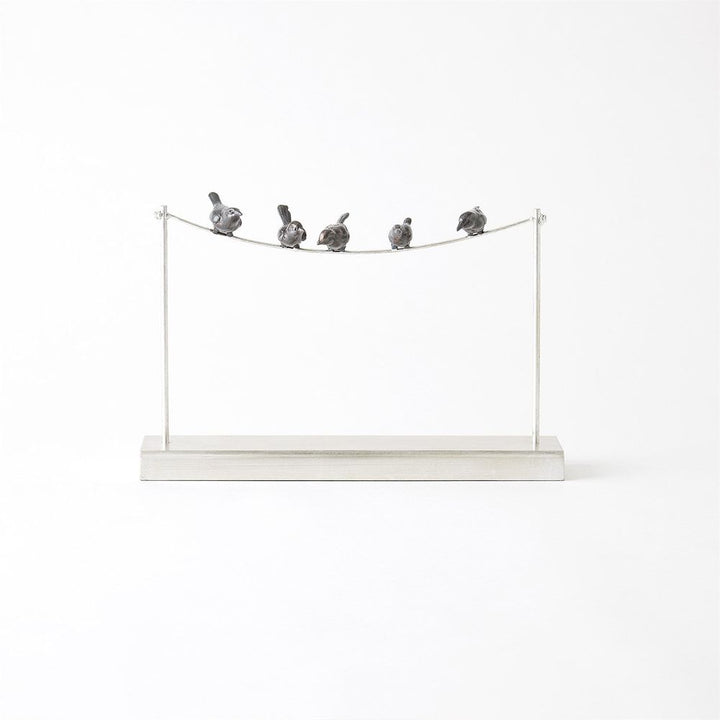 Decorative Objects Birds on a Wire-Silver Leaf