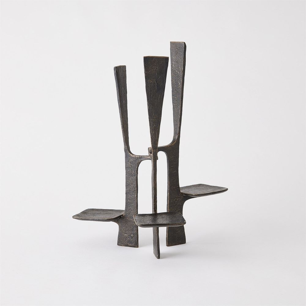 Candle Holders Triune Candleholder-Bronze