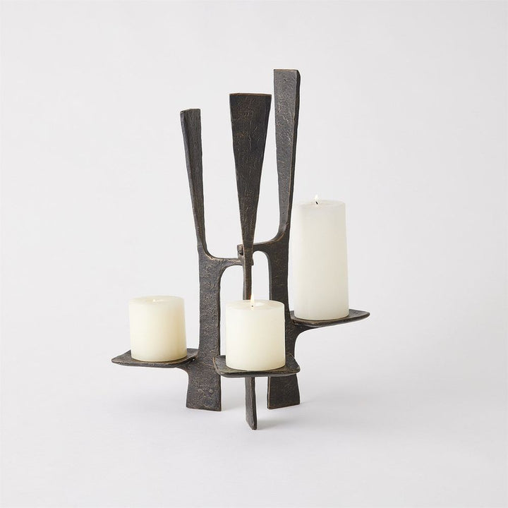Candle Holders Triune Candleholder-Bronze