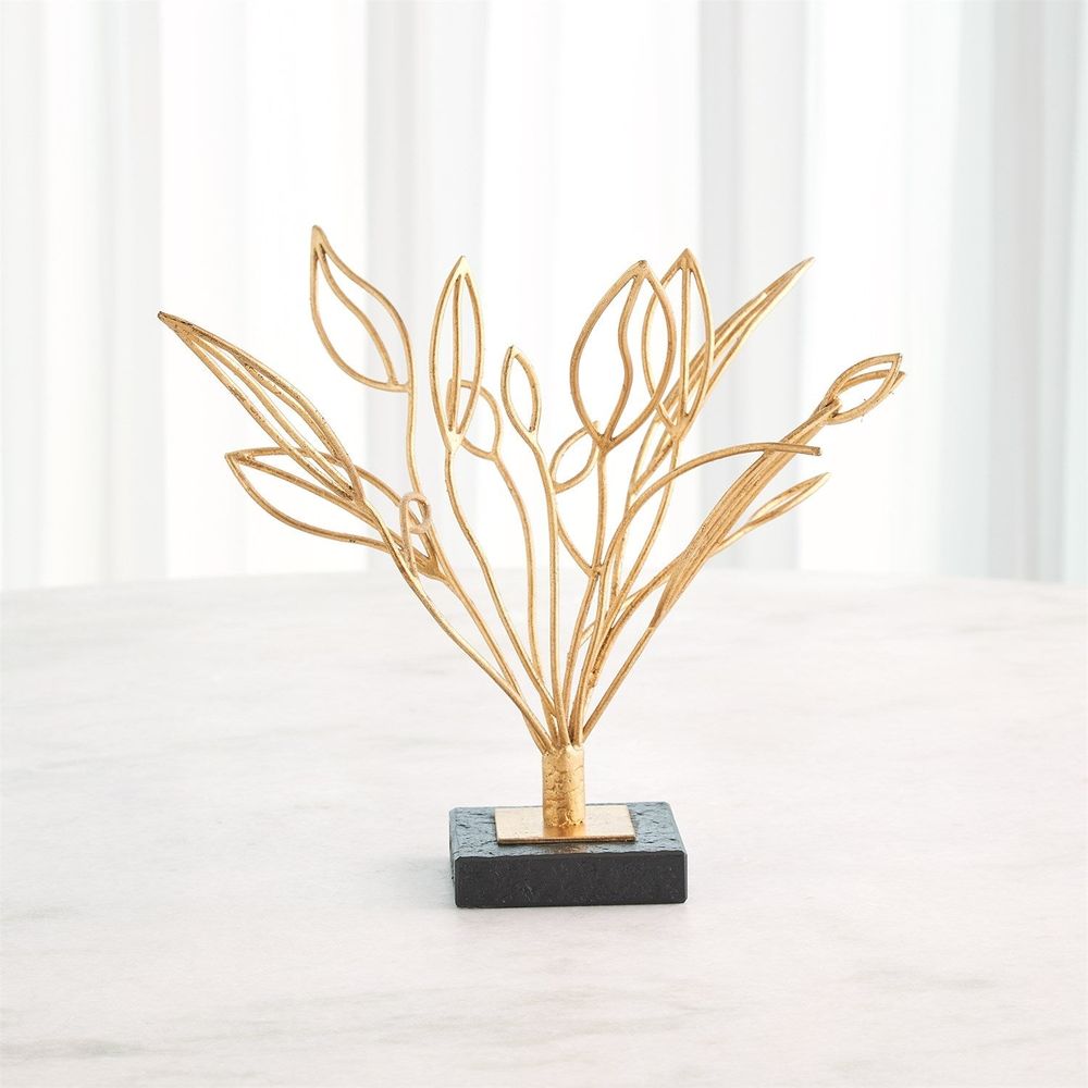 Decorative Objects Windswept Sculpture-Gold Leaf