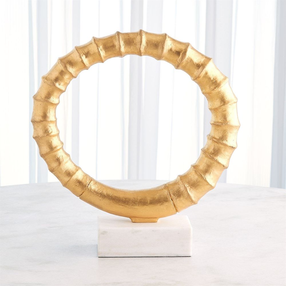Decorative Objects Infinity Horn Sculpture-Gold Leaf