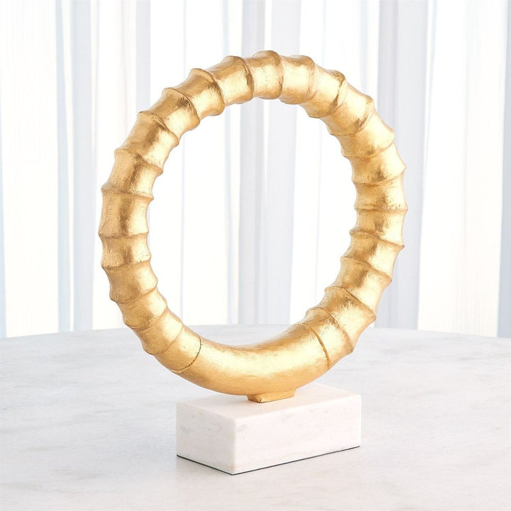 Decorative Objects Infinity Horn Sculpture-Gold Leaf