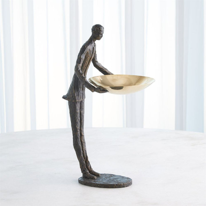 Decorative Objects Wooster Sculpture-Bronze w/Brass Plate
