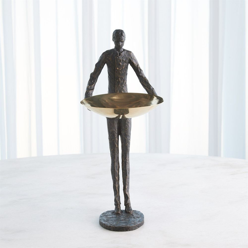 Decorative Objects Wooster Sculpture-Bronze w/Brass Plate