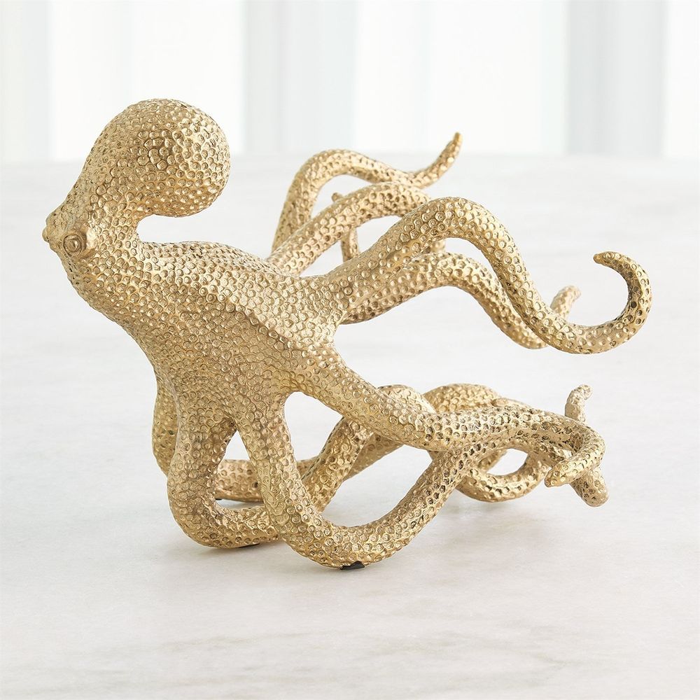 Decorative Objects Gliding Octopus-Brass