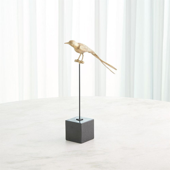 Decorative Objects Perched Swallow-Brass-Lg