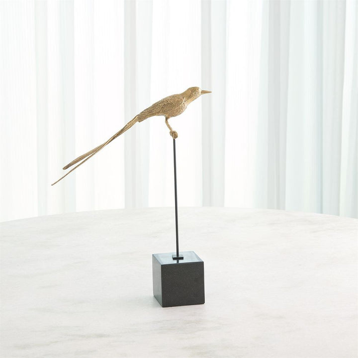 Perched Swallow-Brass-Lg