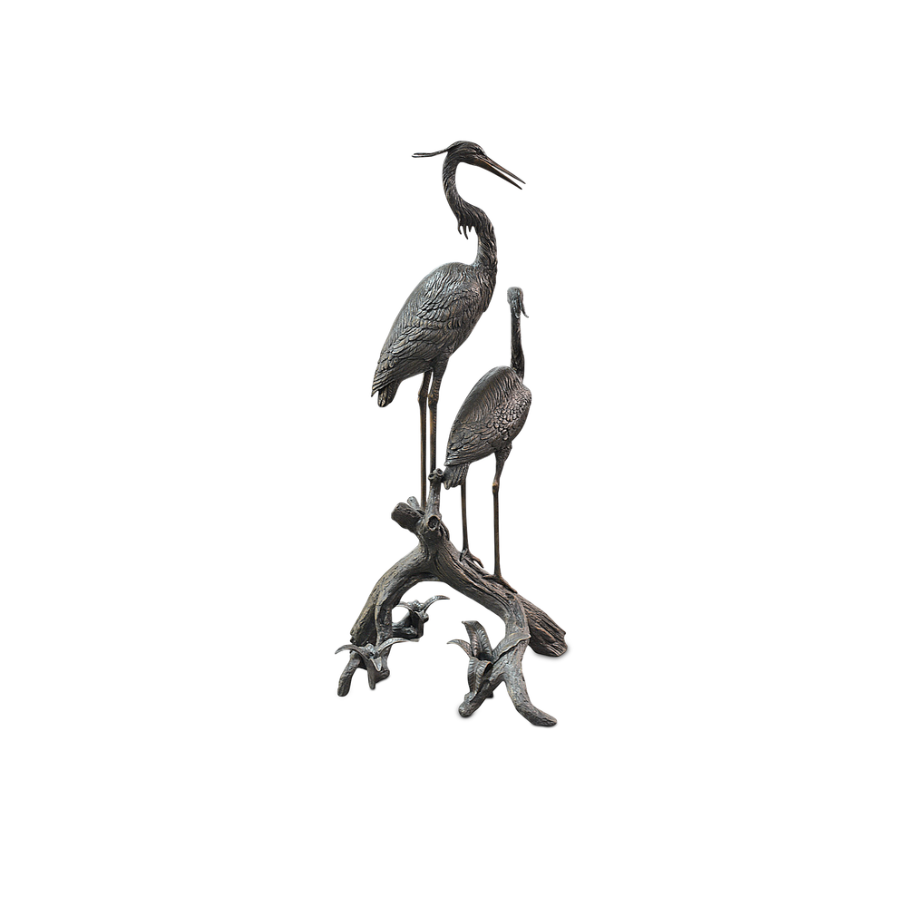 Herons on Branch Bronze