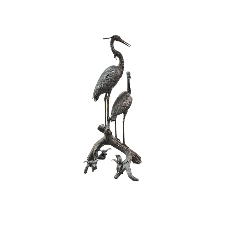 Herons on Branch Bronze