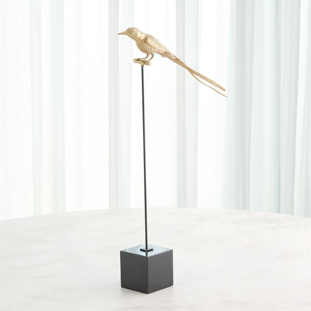 Perched Swallow-Brass-Lg