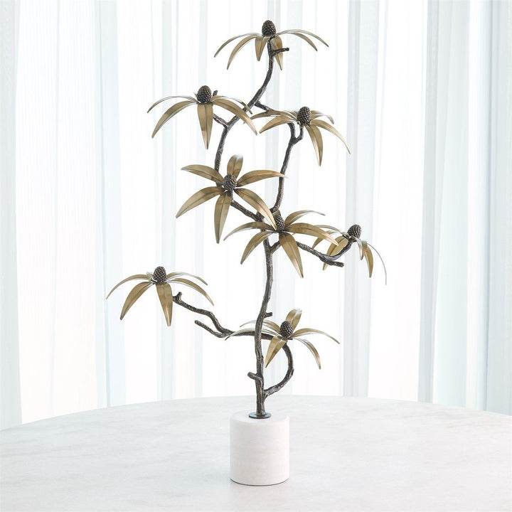 Decorative Objects Black-Eyed Susan Sculpture-Bronze/Brass