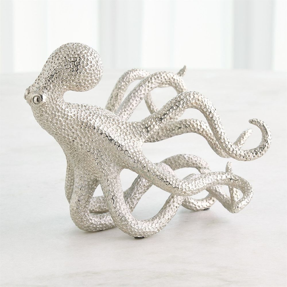 Decorative Objects Gliding Octopus-Nickel