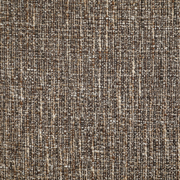 Marlowe Linen Textured Fabric Upholstered Swivel Dining Arm Chair — Brown / Stained Natural