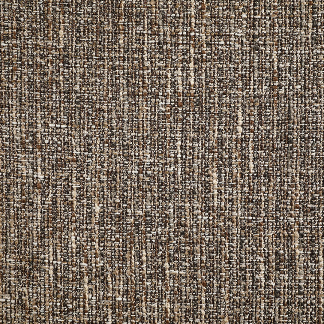 Marlowe Linen Textured Fabric Upholstered Swivel Dining Side Chair — Brown / Stained Natural