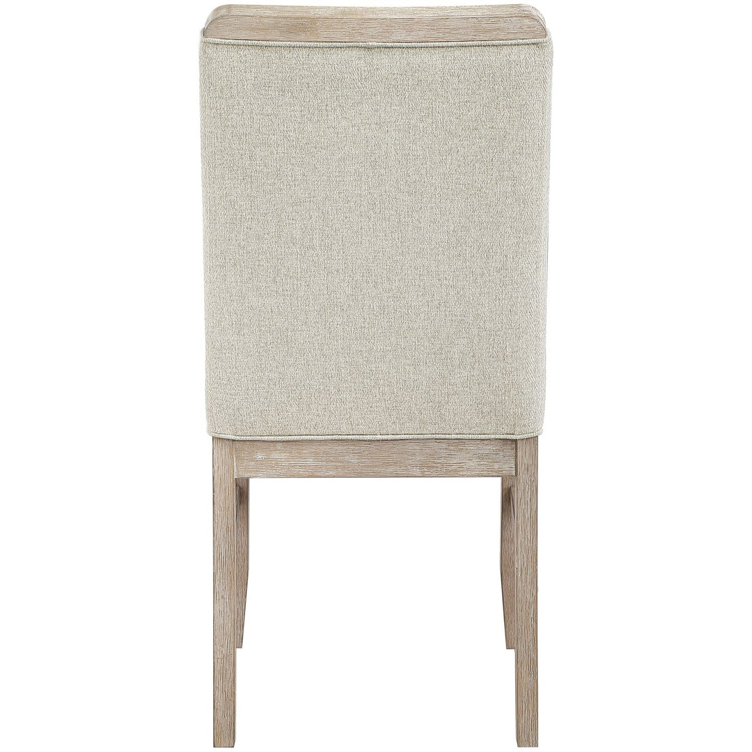 Ananda Fabric Upholstered Dining Chair — Beige / Brushed Natural