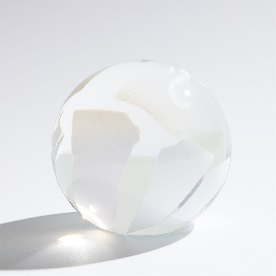 Decorative Objects Glass Flakes Orb Paperweight