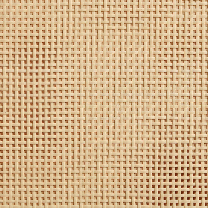 Ellis Cane And Vegan Leather Upholstered Dining Chair — Tan / Natural