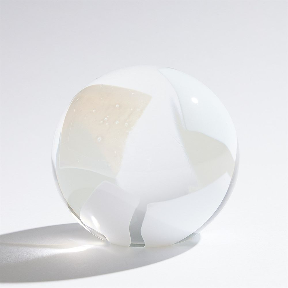 Decorative Objects Glass Flakes Orb Paperweight