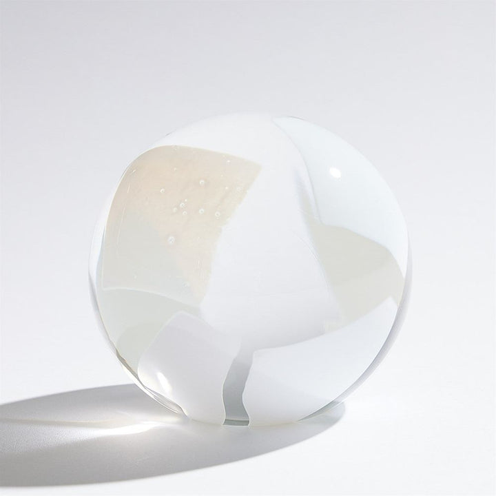 Decorative Objects Glass Flakes Orb Paperweight