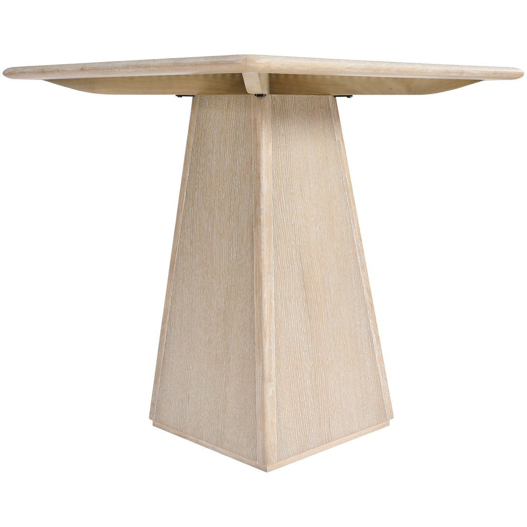 Atrium Glass And Cane Top With Solid Wood Base Counter Height Table — Natural