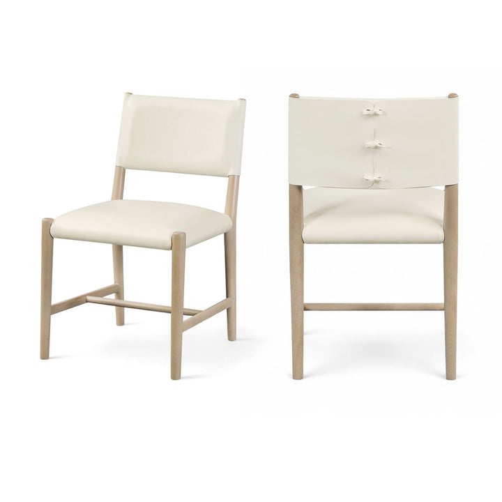 Andie Cream Vegan Leather Upholstered Dining Chair