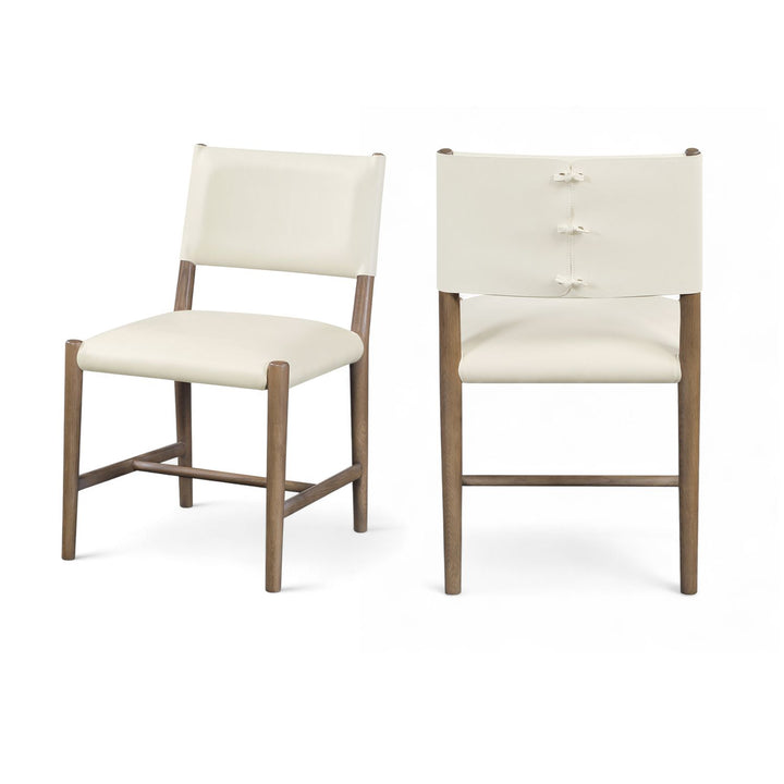 Andie Cream Vegan Leather Upholstered Dining Chair