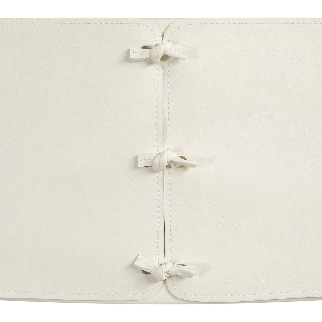 Andie Vegan Leather Upholstered Counter Stool — Cream / Stained Natural / White Cerusing