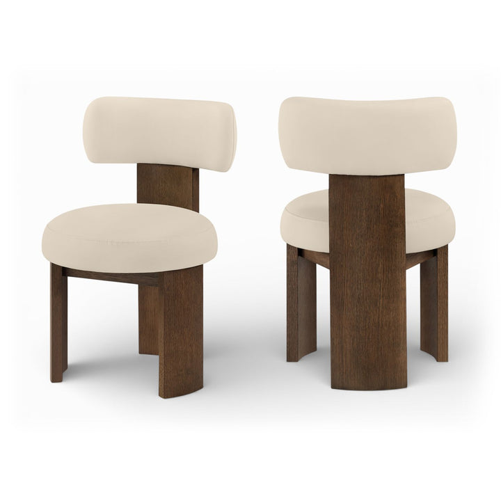Atelier Beige Vegan Leather Upholstered Dining Chair