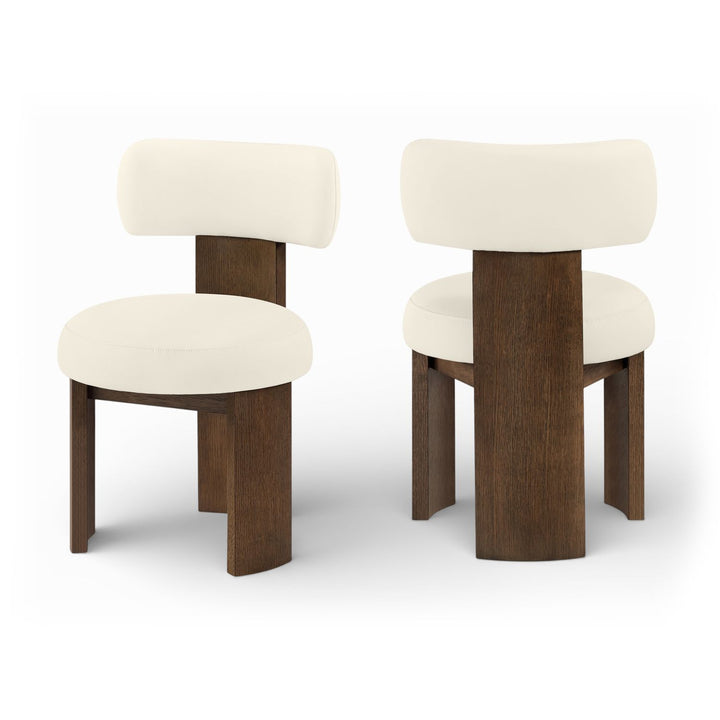 Atelier Cream Vegan Leather Upholstered Dining Chair