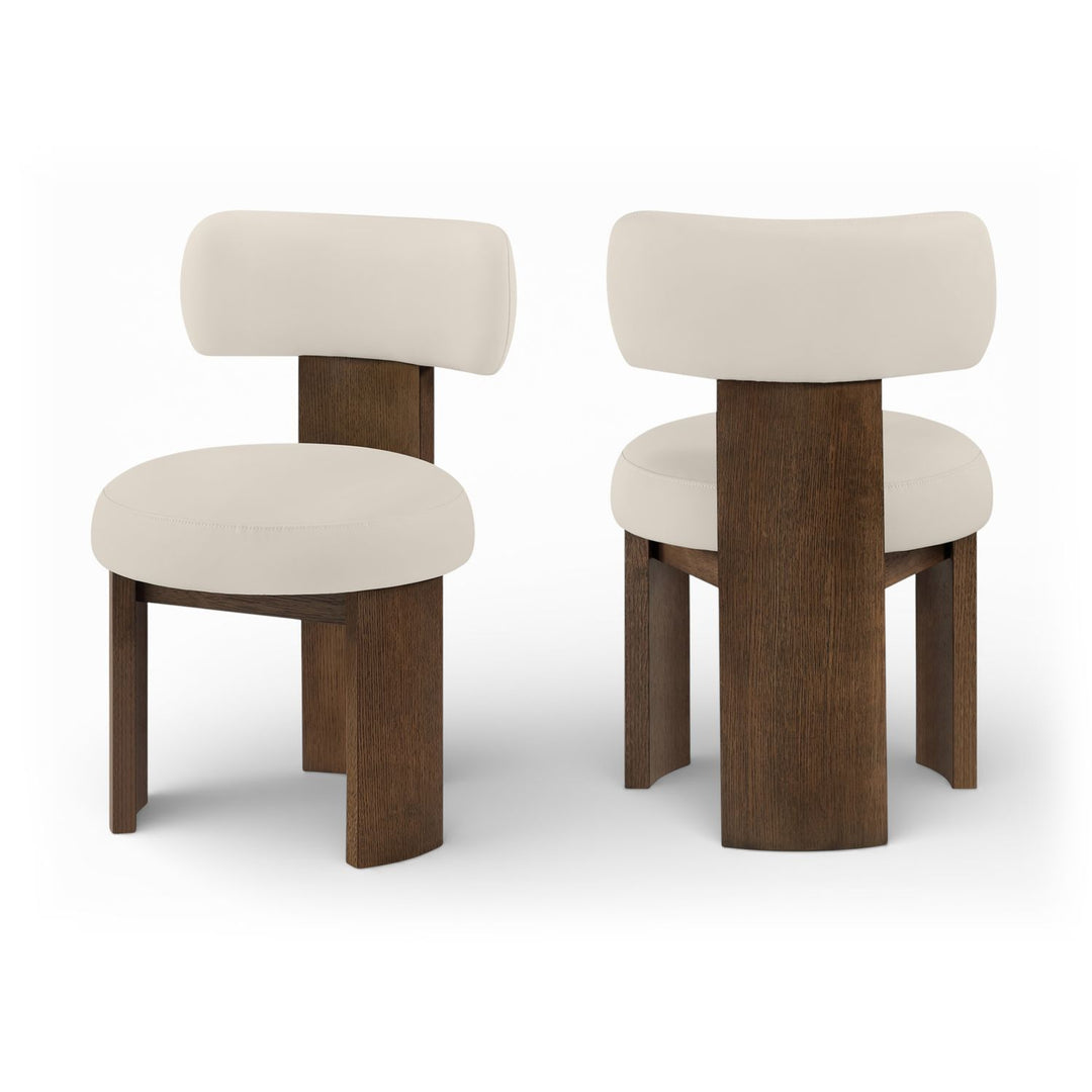 Atelier Taupe Vegan Leather Upholstered Dining Chair