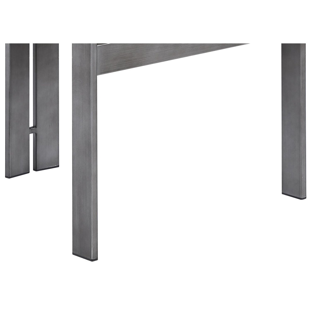 Aurum Vegan Leather Upholstered Dining Chair — Cream / Brushed Silver