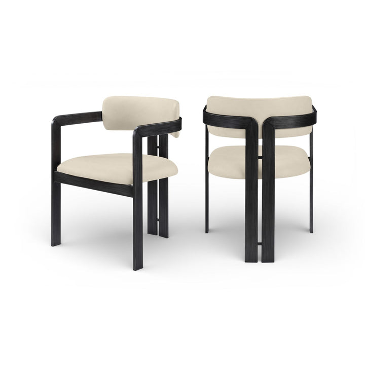 Aurum Beige Vegan Leather Upholstered Dining Chair