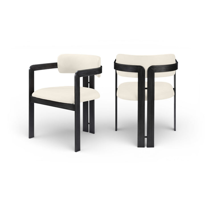 Aurum Cream Vegan Leather Upholstered Dining Chair