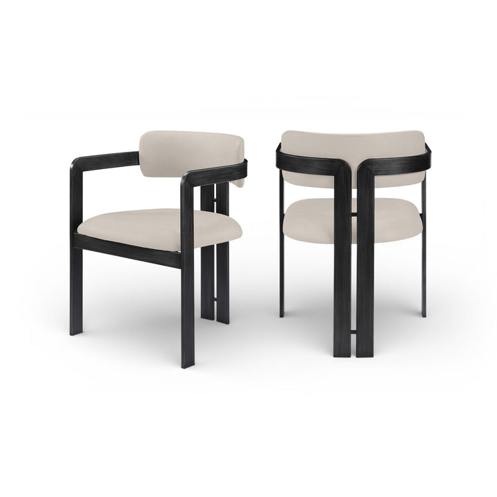 Aurum Taupe Vegan Leather Upholstered Dining Chair
