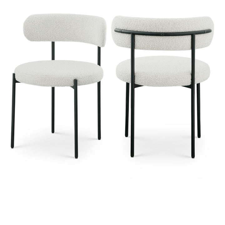 Beacon Cream Boucle Fabric Upholstered Dining Chair