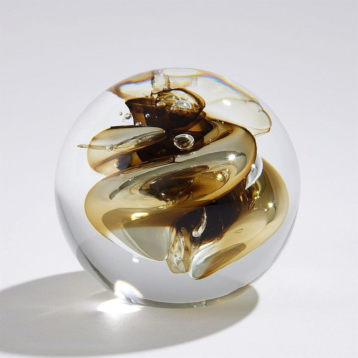 Decorative Objects Swirl Paperweight-Moss Green