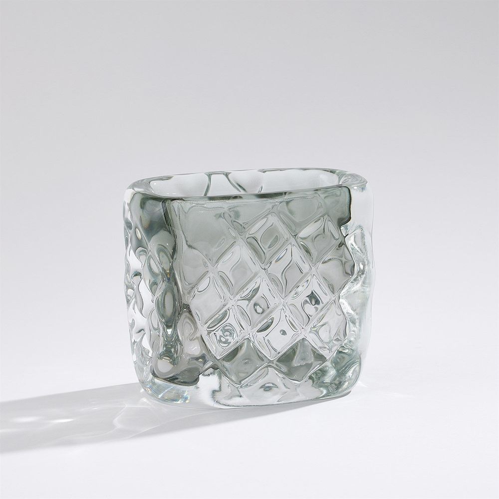 Vases Quilted Vase-Grey-Wide