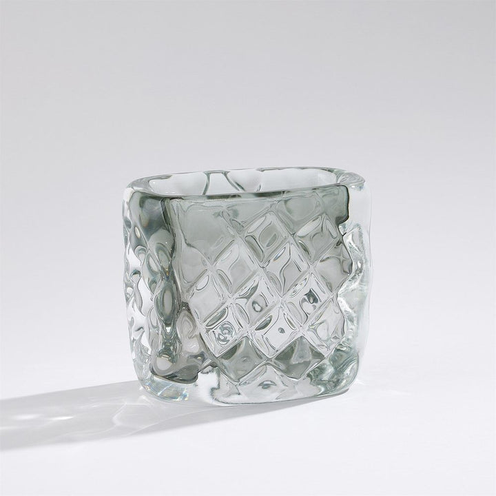 Vases Quilted Vase-Grey-Wide