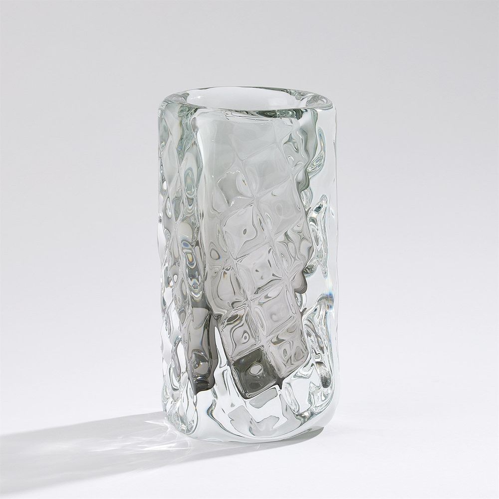 Vases Quilted Vase-Grey-Wide