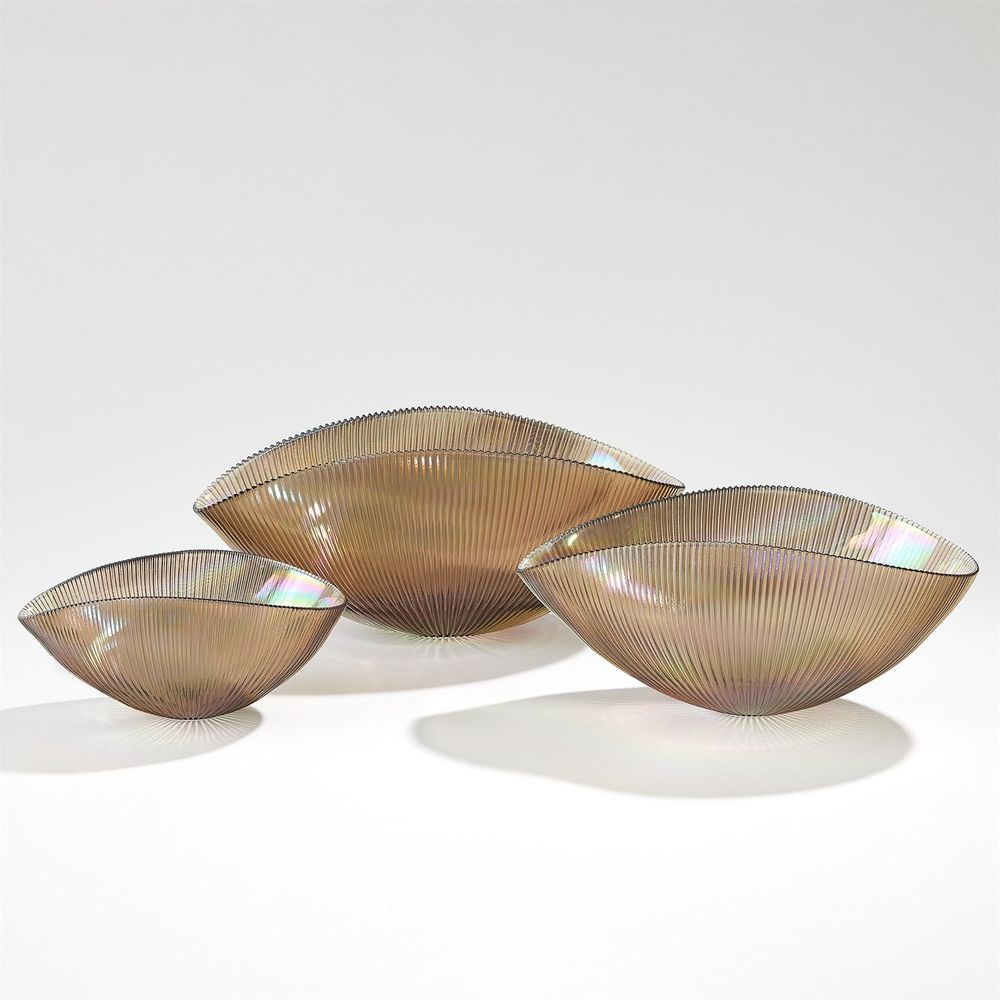 Bowls Pleated Bowl-Sandy-Lg